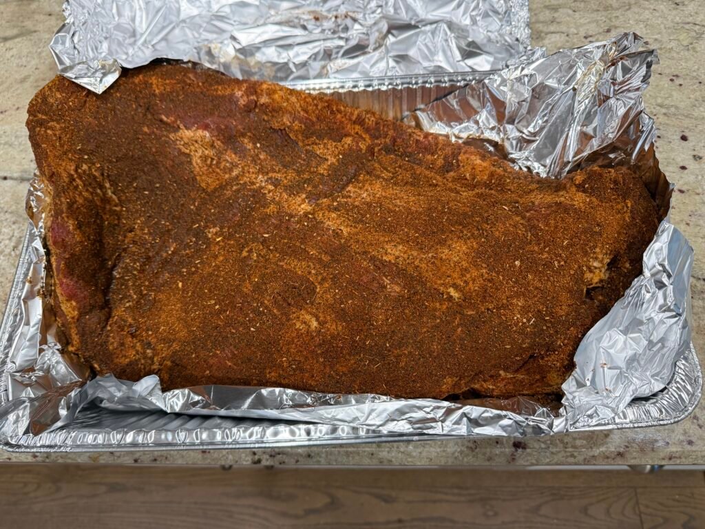 Smoking a 24 lb. Thanksgiving Brisket on a Brand-New Traeger Woodridge Pro: What Actually Worked (and What Didn't) a brisked seasoned